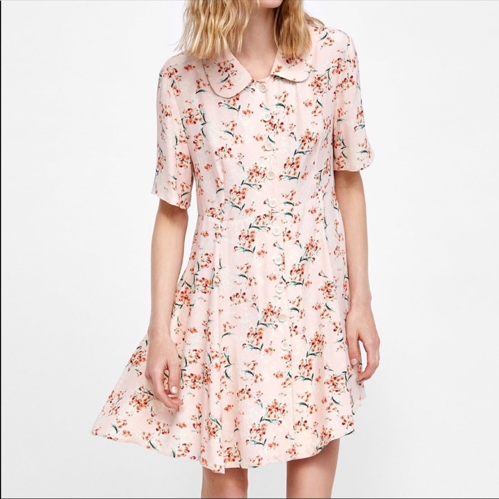Zara Floral Shirt Dress
